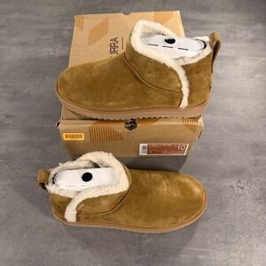Koolaburra by UGG Boots Women 10 Koola Ultra Mini Chestnut Suede Faux Fur NEW